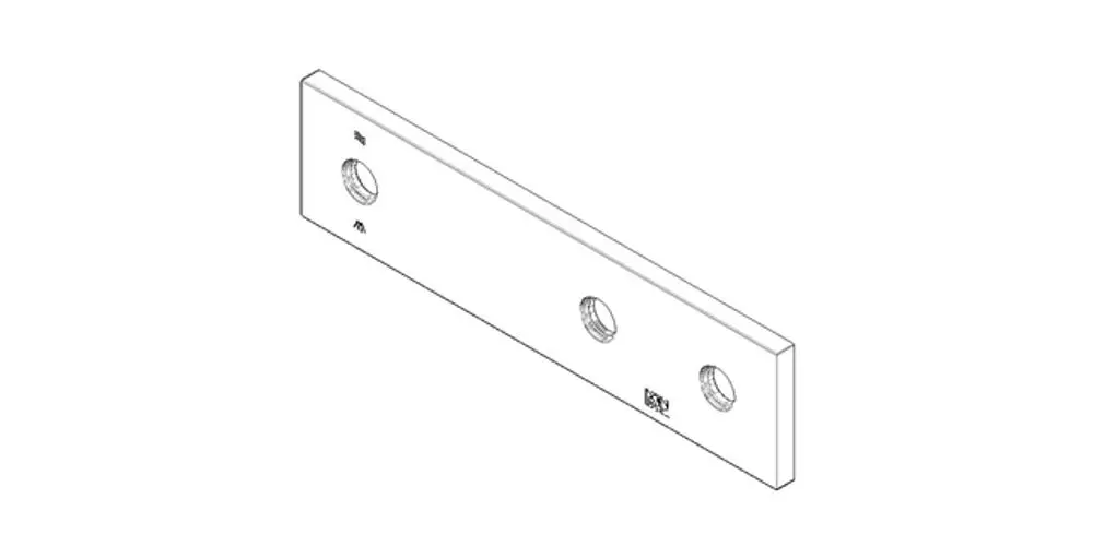 DORNBRACHT Rosette DB Logo ERSATZTEILE 092798023 60 x 120 x 12,5 mm Platin gebürstet, 092798023-06 Galeriebild 1